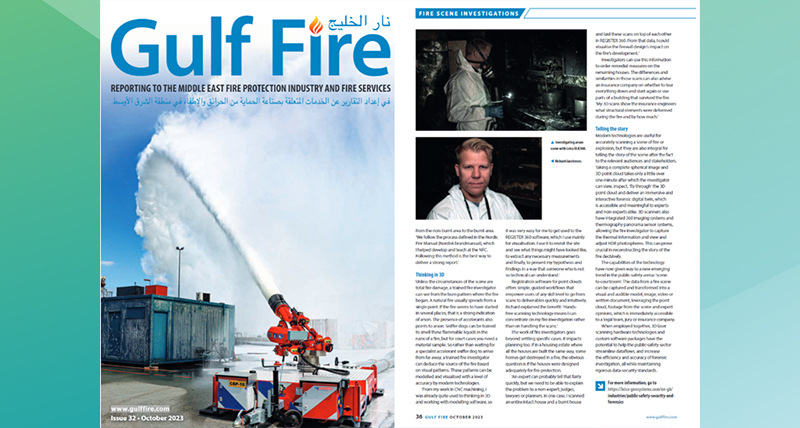 GULF Fire Magazine - Interview with Richard Jacobsson - Fire Investigation